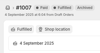 Ejemplo de pedido procesado parcialmente
